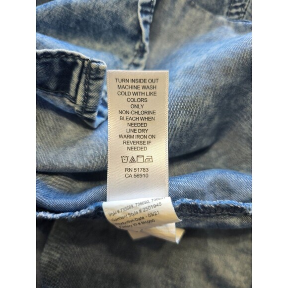 Maurices Women Small Blue Denim Button Front Long Sleeve Jacket - Picture 4 of 6